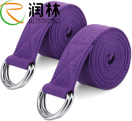 Rozciągliwy pasek do jogi z poliestrowej bawełny D Ring zapewnia elastyczność i terapię fizyczną