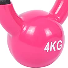 Różowe ciało z litego żeliwa do treningu siłowego Kettlebell do treningu w siłowni 5