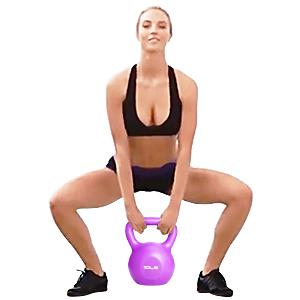 Domowa siłownia Antypoślizgowy uchwyt PE Trening siłowy Kettlebell Green 5LBS 20 LBS 4