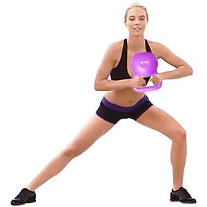 Domowa siłownia Antypoślizgowy uchwyt PE Trening siłowy Kettlebell Green 5LBS 20 LBS 8