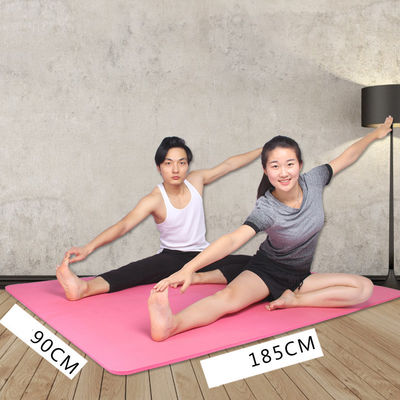 Czteroczęściowy garnitur Gruba gimnastyka Fitness Mata do jogi Nietoksyczny różowy 10mm
