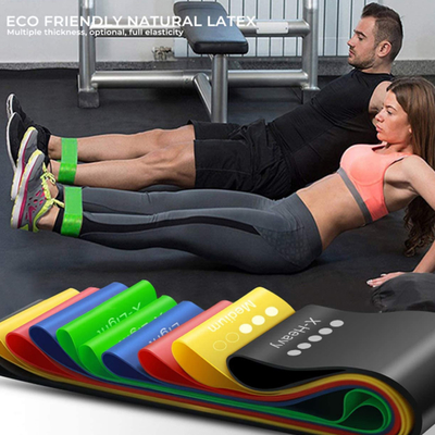 Sport Fitness Gumowe elastyczne opaski z pętelkami Trening Joga Gym Lateksowe opaski oporowe
